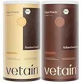 VETAIN Vegan Protein Pulver - Vanille & Schokolade - 21g Protein pro Portion - 1200g Eiweißpulver - Fünf Premium Protein Quellen - Ohne Sucralose - laborgeprüft & produziert in Deutschland