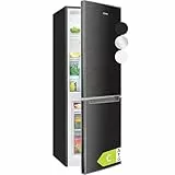 Bomann® Kühlschrank mit Gefrierfach | Energieklasse C | 143cm | Kühl Gefrierkombination leise 40 dB | 3 Ablagen & 2 Schubladen | Türanschlag wechselbar | 173L Kühlgefrierkombi | KG 7359 schwarz