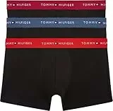 Tommy Hilfiger Herren 3er Pack Boxershorts Trunks aus Baumwolle mit Stretch, Schwarz (Fre Rd/Ae Sea/Ras Ju), L