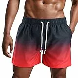 Danfiki Badehose Herren Badeshorts Kurz Sportbekleidung Männer Schnelltrocknend Kurzen Strandhose Sporthose Schwimmhose mit Meshfutter
