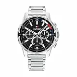 Tommy Hilfiger Multi Zifferblatt Quarz Uhr für Herren mit Silbernes Edelstahlarmband - 1791936