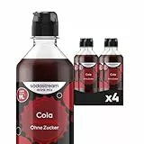 Sodastream drink mix Cola ohne Zucker – zuckerfreier Sirup für gesprudeltes & stilles Wasser, 4er Pack (4 x 440 ml), ergibt bis zu 9L Fertiggetränk