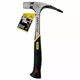 STANLEY FatMax Latthammer mit Dämpfung Antivibe (600 g Kopfgewicht, 340 mm Länge, ergonomischer DynaGrip-Griff, vibrationsgedämpft, mit magnetischem Nagelhalter) 1-51-937
