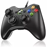 Diswoe Controller für Xbox 360, PC Controller Wired gamepad für Xbox 360/Xbox 360 Slim/PC Win7/8/10/XP Xbox 360 Joystick Gamepad mit USB Kabel