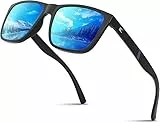 Glapeame Polarisiert-Sonnenbrille-Herren-Damen-Sunglasses-Men-Woman-Unisex Sonnenbrillen Geeignet für Outdoor-Aktivitäten，3-schwarz blau