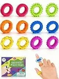 Willingood 12 Stück Akupressur Ringe - Silikon Fidget Ring - Massageringe - Fingermassagering Set für Stressabbau, Entspannung & Durchblutungsförderung - Fidget Toys für Erwachsene und Kinder
