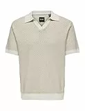 ONLY & SONS Herren Onsadrian Life Reg 7 Resort Knit Poloshirt, Silver Lining, L EU