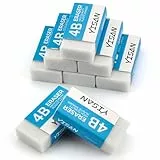 YISAN Radiergummis, 8 Stück, Bleistift-Radiergummi, weißer Radiergummi, Staubsammeln, einzeiliger Staub zum Zeichnen, 71327