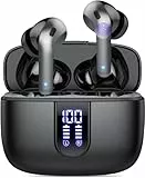 Lekaby Bluetooth Kopfhörer, 2023 Neue Kopfhörer Kabellos Bluetooth 5.3 In Ear HiFi Stereo mit ENC Mic, 40 Std Kabellose Kopfhörer mit LED-Anzeige, IP7 Wasserdicht Ohrhörer für Arbeit Reisen