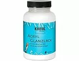 KREUL 79413 - Acryl Glanzlack auf Wasserbasis, 275 ml Glas, glänzend transparent, Schutz-und Überzugslack für durchgetrocknete Aufmalungen, bedingt witterungsbeständig, speichelecht