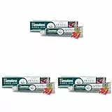 Himalaya Ayurvedische Zahncreme Kräuterzahnpasta mit Neem & Granatapfel, schützt das Zahnfleisch |Hilft bei der Bekämpfung von Pest, Karies |Natürliches Fluorid - 100g (Packung mit 3)