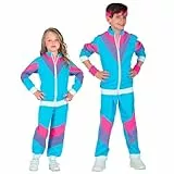 W WIDMANN MILANO Party Fashion - Kinderkostüm Trainingsanzug, Jacke und Hose, 80er Jahre Outfit, Jogginganzug für Karneval & Party