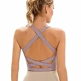 Sport-BHS für Damen, sexy, überkreuzter Rücken, gepolsterter Träger-Sport-BH, Yoga-BH für Damen, Workout-Tanktops