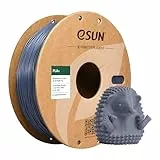 eSUN PLA+ Filament 1,75 mm, verstärkt Zähigkeit 3D-Drucker PLA Plus, Maßgenauigkeit +/- 0,03 mm, 1 kg Spule (2,2 LBS) 3D-Druck-Filament für 3D-Drucker, Grau