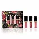 Ted Baker Power Pout Trio, 3 Lipgloss, zarte Pfingstrose, durchscheinende Rose & Glasiertes Rosa, verspieltes Lipgloss, Geschenkset für Frauen - 3 x 4,34 ml