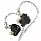 Yinyoo KZ ZS10 PRO X In-Ear-Kopfhörer, ZS10 PRO X Upgraded 4BA + 1DD Hybrid-Treiber, HiFi-Ohrhörer, kabelgebundene Kopfhörer mit 0,75 mm 2-poligem Kabel(x schwarz, kein Mikrofon)