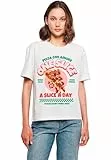 Miss Tee Pizza Con Amore Tee White, S