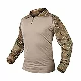 IDOGEAR G3 Kampfhemden mit Ellbogenschützern Taktische Hemden für Männer Das Hemd camo Militärische Frachtbekleidung (camo,Medium)