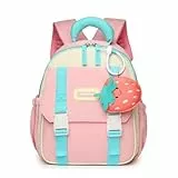 Generisch Personalisierter Kinderrucksack mit Namen – Bestickte Schultasche für Jungen & Mädchen, vom Kleinkind bis zur Grundschule, Reise- & Schulrucksack (Rosa)