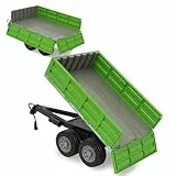 JAMARA 412412 - Kipper für Fendt 1050 - Ferngesteuerte Kippmulde hoch/Runter, Anhängerkupplung vorne, Klappbare Bordwände Bunt