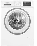 Siemens WM14N127 Waschmaschine iQ300, Frontlader mit 8kg Fassungsvermögen, 1400 UpM, speedPack L, smartFinish, Outdoor-Programm, LED-Display, Weiß, 60cm
