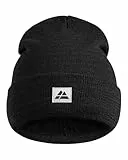 DANISH ENDURANCE Fleece Mütze aus recyceltem Material, Beanie Wintermütze, Fischermütze, Warm & Atmungsaktiv, Unisex, für Herren & Damen, Schwarz, Einheitsgröße
