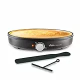 Ufesa Crêpes-Maker Dolcevita 1000W, Antihaftplatte 30 cm, Einstellbare Temperaturregelung, Kontrollleuchte mit Thermostat, Thermosicherheit, Rutschfeste Füße, Inklusive Zubehör