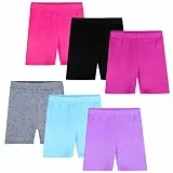 Auranso 6er Set Short Mädchen Kinder Radlerhose Kurze Leggings für Mädchen 2-10 Jahre 6-7 Jahre Mehrfarbig B