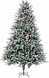 Künstlicher Weihnachtsbaum 120cm, EDWINENE Premium Weihnachtsbaum künstlich mit Holzständer und Aufbewahrungstasche, Tannenbaum Künstlich Christbaum Christmas Tree, Naturgetreu Dichte Zweige