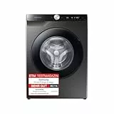 Samsung Waschmaschine, 8 kg, 1400 U/min, Ecobubble, Automatische Waschmittel- und Weichspülerdosierung, Inox/Schwarz, WW80T534AAXAS2