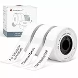 Phomemo D30 Etiketten, Weiß Etiketten Selbstklebend Kompatibel mit Colorwing Q30, Phomemo D30 Q31 Q30S Etikettendrucker, 12mm x 40mm Schriftband mit 160 Blatt/Rolle, 3 Rollen