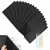 OSDUE 200 Blatt Schwarzes Kohlepapier Transferpapier, Pauspapier Carbon Papier mit 5 Pcs Prägestifte, Graphitpapier In Premium-qualität Carbon Paper für Stoff Stoff Papier Holz