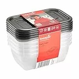 keeeper fredo fresh Frischhaltedosenset 5-teilig, 5 x 0,5 l, Crystal Grey (Transparent)