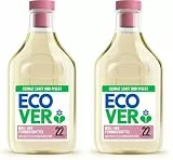 Ecover Feinwaschmittel Wolle & Feines (1 L/22 Waschladungen), Flüssigwaschmittel mit pflanzenbasierten Inhaltsstoffen, Ecover Waschmittel für empfindliche Textilien (Packung mit 2)