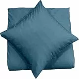 Mixibaby Kissenbezug 40X40 2er Set Dekokissen Kissenhülle Kissen Bezug 100% Baumwolle, Farbe:Petrol