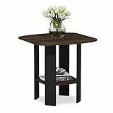 Furinno Simple Design Beistelltisch, Holz, Columbia Walnut/Schwarz, 50.8 x 50.8 x 49.78 cm