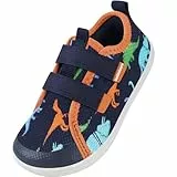 IceUnicorn Kinder Barfußschuhe Breite Zehenbox Jungen Mädchen Hausschuhe Minimalistische Outdoor Traillaufschuhe Walking Schuhe(Marine Orange, 29EU Weit)