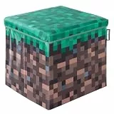 MINECRAFT - Sitz- und Aufbewahrungsbox, Grasblock, Kids, Würfel, Grün