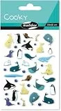 Maildor CY061O Packung mit Stickers Cooky 3D (1 Bogen, 7,5 x 12 cm, ideal zum Dekorieren, Sammeln oder Verschenken, Polartiere) 1 Pack,17.5 x 9.0 x 0.2 cm