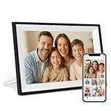 Humblestead Digitaler Bilderrahmen 10,1 Zoll (25,7 cm), WLAN, IPS-Touchscreen, intelligente Cloud, Bilderrahmen 32 GB, teilen Sie Ihre Fotos oder Videos über die Aimor-App, automatische Rotation