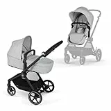 CYBEX Gold Kinderwagen EOS 2-in-1, Reisesystem, Ab Geburt bis 22 kg (ca. 4 Jahre), Lava Grey