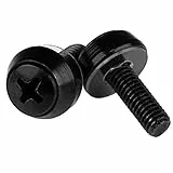 StarTech.com M5 x 12mm - Montageschrauben - 50er Pack - Schwarz - M5 Schrauben für Server Racks