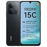 XIAOMI Redmi 15C Smartphone 4GB+128GB, 6,9' 120Hz Display, 50MP AI Dual-Kamera, 6000mAh Akku, 7,99mm schlank, Midnight Black