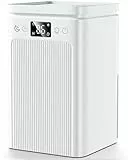 Luftentfeuchter Elektrisch 2.2L/77oz,Raumentfeuchter Tragbar Ultra Leise,Entfeuchter mit LED Display,2-12H Timer &7-Farben Licht,Automatischer Abschaltung,Dehumidifier for Home（weiß）