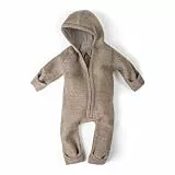 Ehrenkind® WALKOVERALL | Baby Wollwalk-Overalls aus Merino Schurwolle mit Reißverschluss | Walk Wolle Woll-Anzug für Kleinkind und Baby | Beige Gr. 50-56