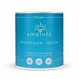 smaints Mushroom Cacao | Vitalpilz-Kakao mit Cordyceps sinensis, CDP-Cholin, Ginkgo & Vitamin B5 | Hochdosierte nootropische Pilz Kakao Kaffeealternative | Ohne Koffein & Ohne Zucker