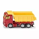 Siku 1075, LKW mit Kippmulde, Metall/Kunststoff, Rot/Gelb, Kippbare Mulde