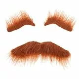Tinksky Künstlicher Bart Augenbrauen selbstklebend Halloween Fancy Karneval Kostüm Zubehör (Braun)