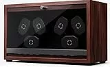 Klarstein Uhrenbeweger für Automatikuhren, Automatik-Uhrenbeweger für 6 Uhren mit Acryl-Tür, Automatischer Blaue LEDs, Watch Winder mit 4 TPD Einstellungen