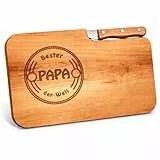 LASERHELD Brotzeitbrett für Papa – Frühstücksbrett Holz mit Gravur „Bester Papa der Welt“ – Geschenk für Papa zum Vatertag, Geburtstag oder Weihnachten – Frühstücksbrettchen Schneidebrett Holz